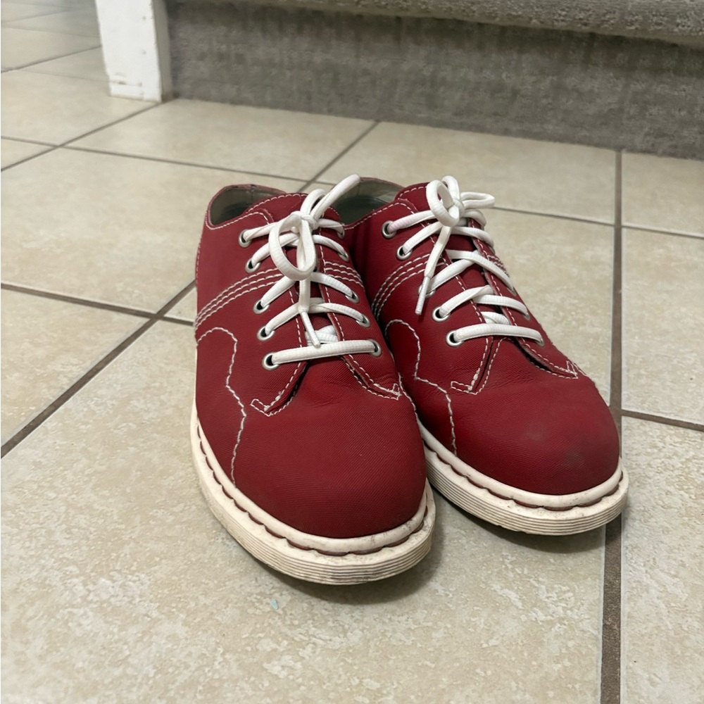 Dr. Martens Red Low-Top Sneakers